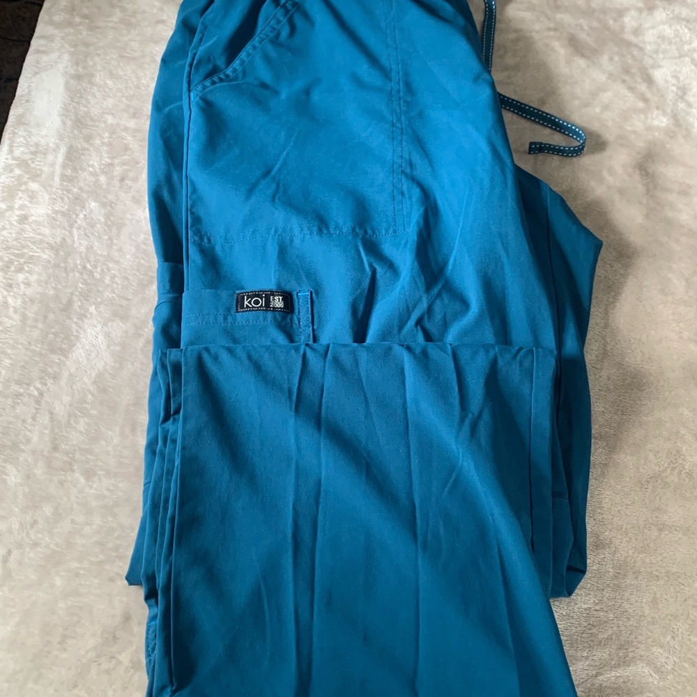 Koi Women's Bright Blue Scrub Pants